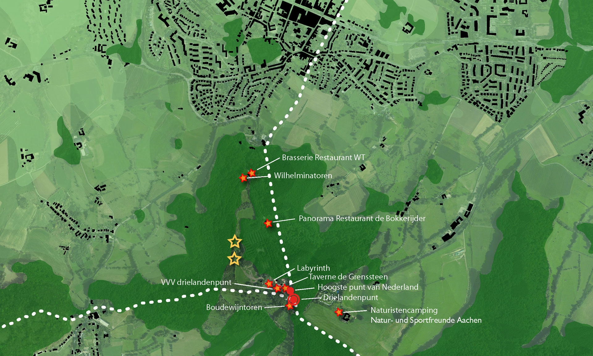 3 Landenpunt Vaals plankaart